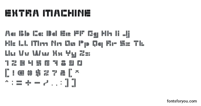 EXTRA MACHINE Font – alphabet, numbers, special characters