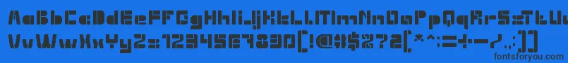 EXTRA MACHINE Font – Black Fonts on Blue Background
