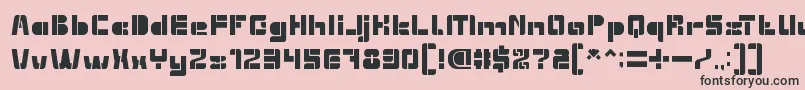 EXTRA MACHINE Font – Black Fonts on Pink Background