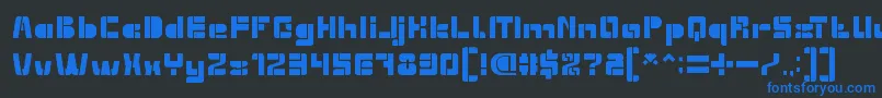 Шрифт EXTRA MACHINE – синие шрифты на чёрном фоне