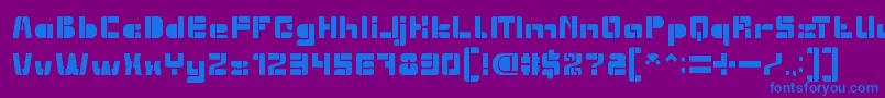 EXTRA MACHINE Font – Blue Fonts on Purple Background