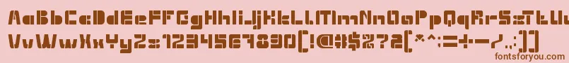 EXTRA MACHINE Font – Brown Fonts on Pink Background