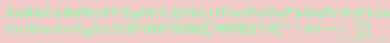 EXTRA MACHINE Font – Green Fonts on Pink Background