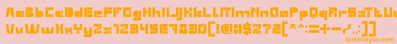 EXTRA MACHINE Font – Orange Fonts on Pink Background