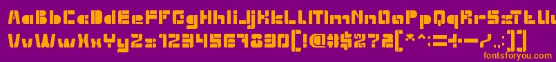 EXTRA MACHINE Font – Orange Fonts on Purple Background