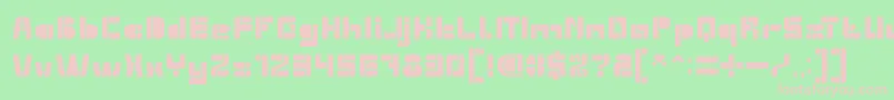 フォントEXTRA MACHINE – 緑の背景にピンクのフォント