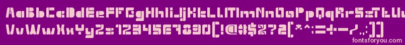 EXTRA MACHINE Font – Pink Fonts on Purple Background