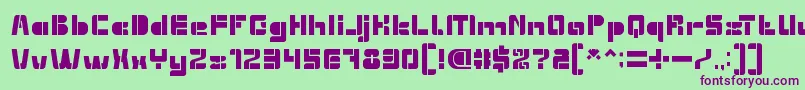 EXTRA MACHINE Font – Purple Fonts on Green Background