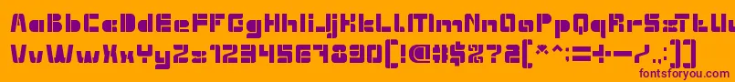 EXTRA MACHINE Font – Purple Fonts on Orange Background