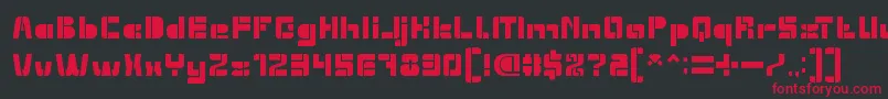 EXTRA MACHINE Font – Red Fonts on Black Background