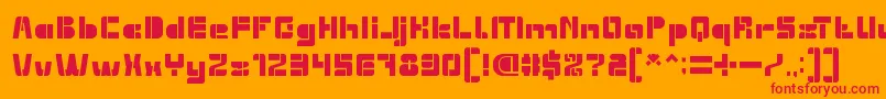 EXTRA MACHINE Font – Red Fonts on Orange Background