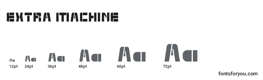 Размеры шрифта EXTRA MACHINE
