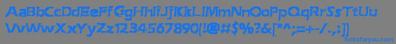 extracti Font – Blue Fonts on Gray Background