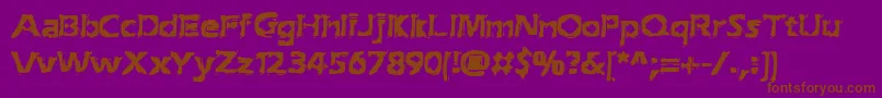 extracti Font – Brown Fonts on Purple Background