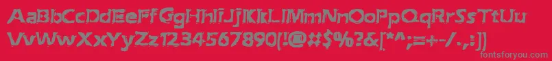 フォントextracti – 赤い背景に灰色の文字