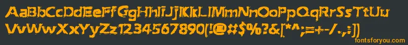 extracti Font – Orange Fonts on Black Background