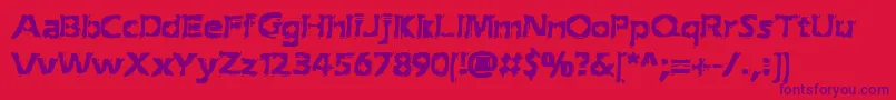 extracti Font – Purple Fonts on Red Background