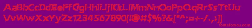 extracti Font – Red Fonts on Purple Background