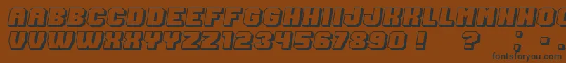 Extradition Italic Font – Black Fonts on Brown Background