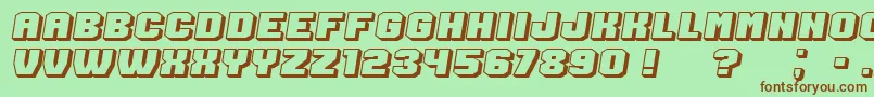 Шрифт Extradition Italic – коричневые шрифты на зелёном фоне