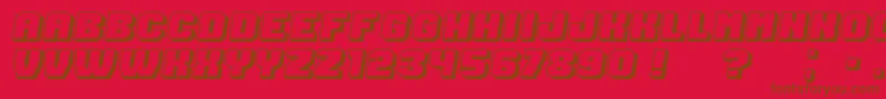 Extradition Italic Font – Brown Fonts on Red Background