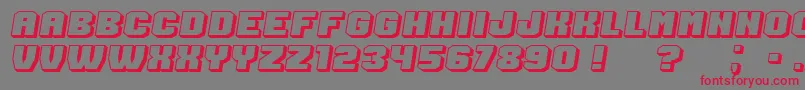 Extradition Italic Font – Red Fonts on Gray Background