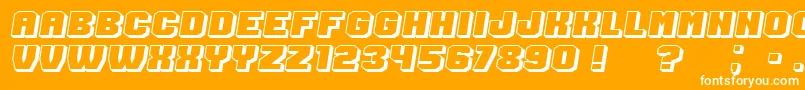 フォントExtradition Italic – オレンジの背景に白い文字