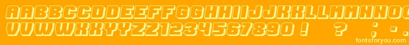 Extradition Italic Font – Yellow Fonts on Orange Background