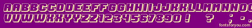 Extradition Italic Font – Yellow Fonts on Purple Background