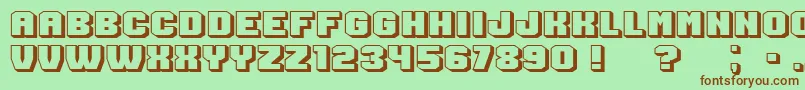 Extradition Font – Brown Fonts on Green Background