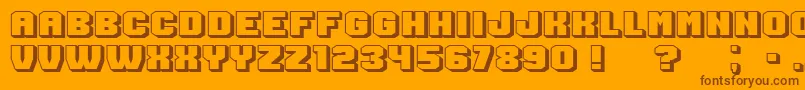 Extradition Font – Brown Fonts on Orange Background