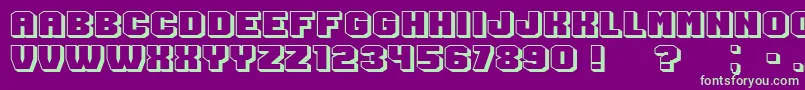 Extradition Font – Green Fonts on Purple Background