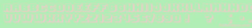 フォントExtradition – 緑の背景にピンクのフォント