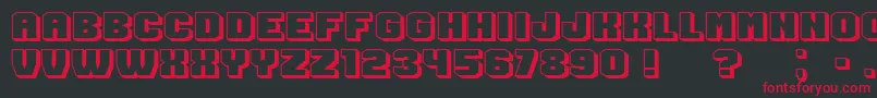 Extradition Font – Red Fonts on Black Background