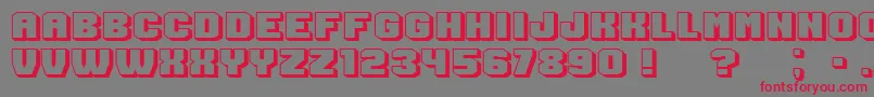 Extradition Font – Red Fonts on Gray Background