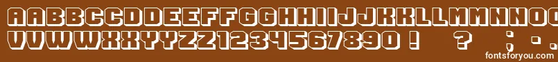 Extradition Font – White Fonts on Brown Background