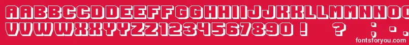 Extradition Font – White Fonts on Red Background