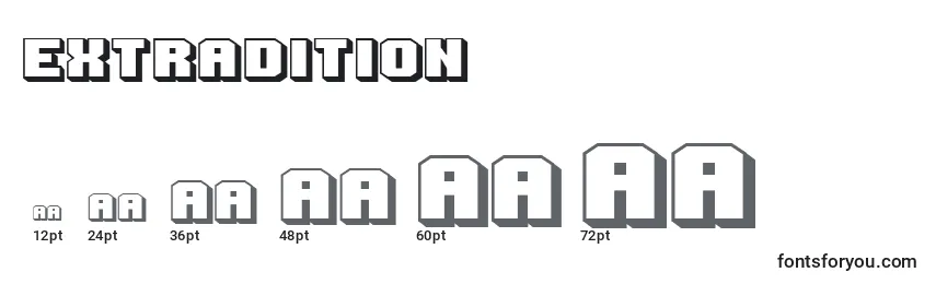 Extradition Font Sizes