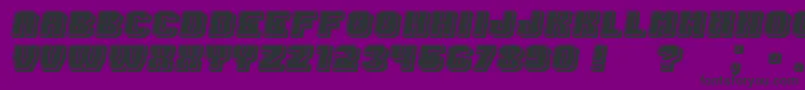 ExtraditionFilled Italic Font – Black Fonts on Purple Background