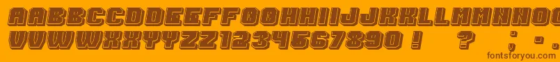 ExtraditionFilled Italic Font – Brown Fonts on Orange Background