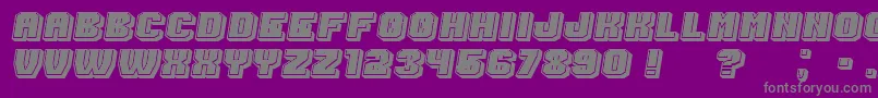 ExtraditionFilled Italic Font – Gray Fonts on Purple Background