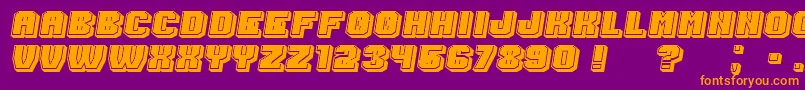 ExtraditionFilled Italic Font – Orange Fonts on Purple Background