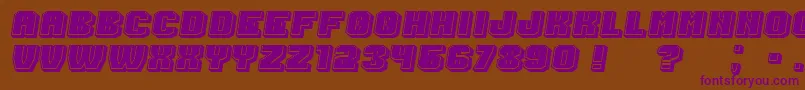 ExtraditionFilled Italic Font – Purple Fonts on Brown Background