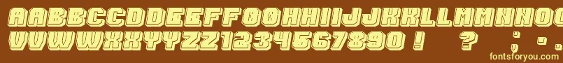 ExtraditionFilled Italic Font – Yellow Fonts on Brown Background