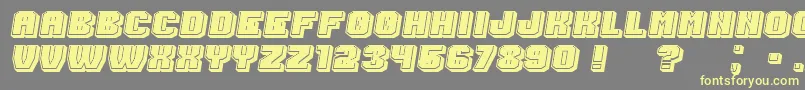 ExtraditionFilled Italic Font – Yellow Fonts on Gray Background