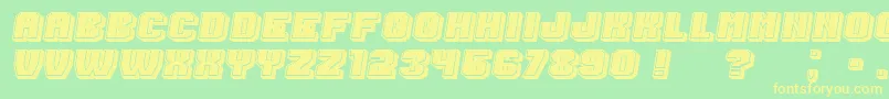 ExtraditionFilled Italic Font – Yellow Fonts on Green Background