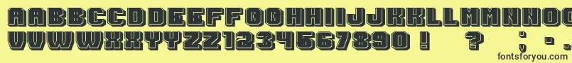 ExtraditionFilled Font – Black Fonts on Yellow Background