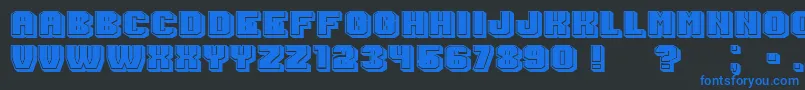 ExtraditionFilled Font – Blue Fonts on Black Background