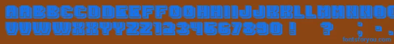 ExtraditionFilled Font – Blue Fonts on Brown Background