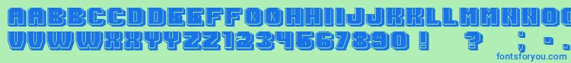 ExtraditionFilled Font – Blue Fonts on Green Background